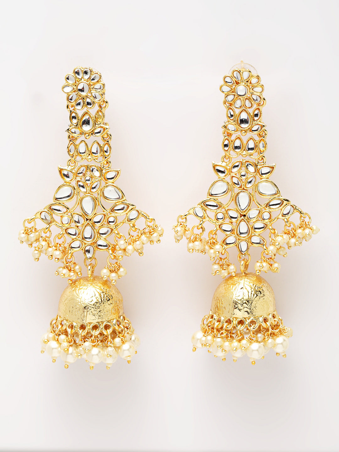 TAKSH CREATION Gold-Plated Classic Jhumkas