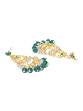 Taksh Creation Gold-Plated Handcrafted Crescent Shaped Chandbalis