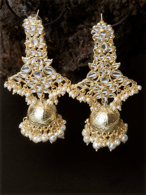 TAKSH CREATION Gold-Plated Classic Jhumkas