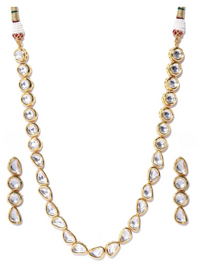 Taksh Creation Gold-Plated Kundan-Studded Handcrafted Jewellery Set