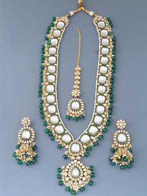 Taksh Creation Gold-Plated Kundan Bridal Jewellery Set