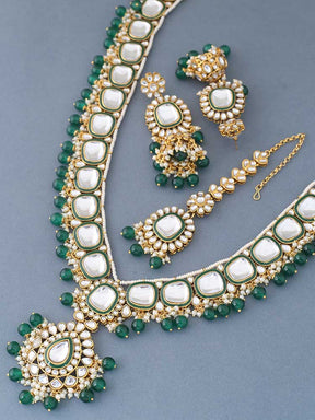 Taksh Creation Gold-Plated Kundan Bridal Jewellery Set